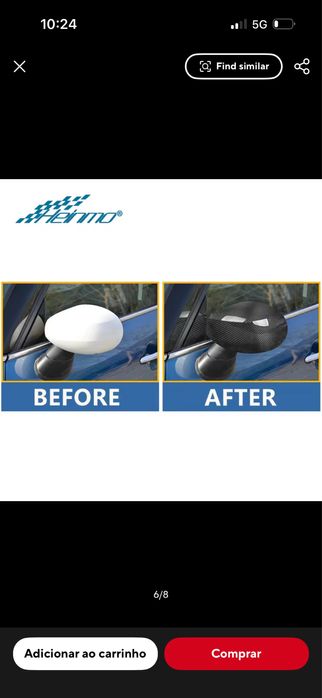 Capa Espelho em Carbono Real Mini F54/F55/F56/F57/F60 2019+