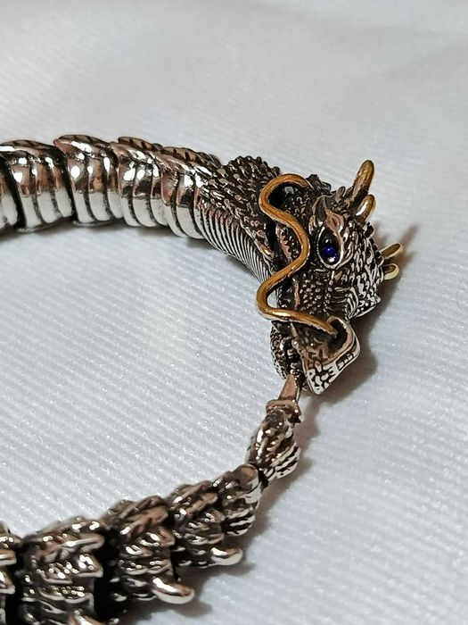 Браслет Дракон металевий / Руни / Унісекс