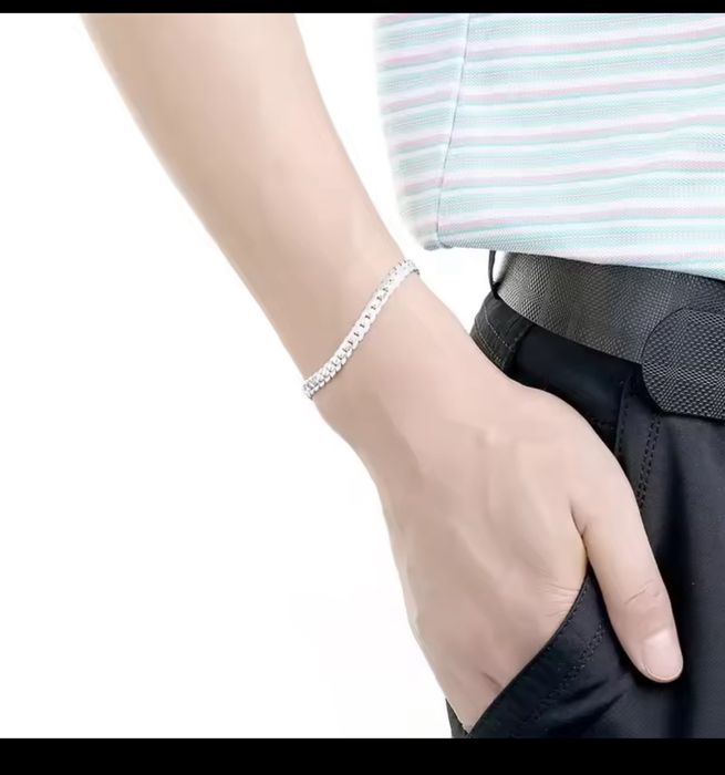 Комплект срібло 925 Знижка -70%! Ланцюжок+браслет чоловічий