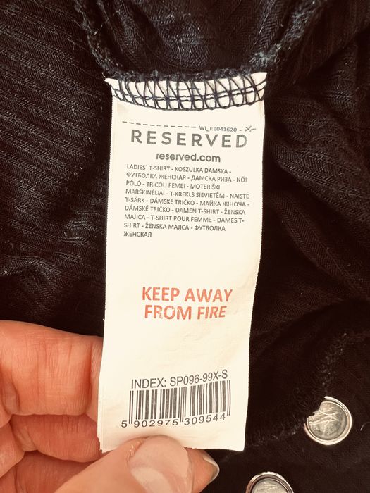 Bluzka czarma w prążki S krótka, widkiza