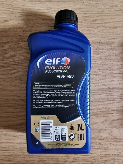 Óleo Elf Evolution Full-Tech FE 5W-30 (3 embalagens de 1L)