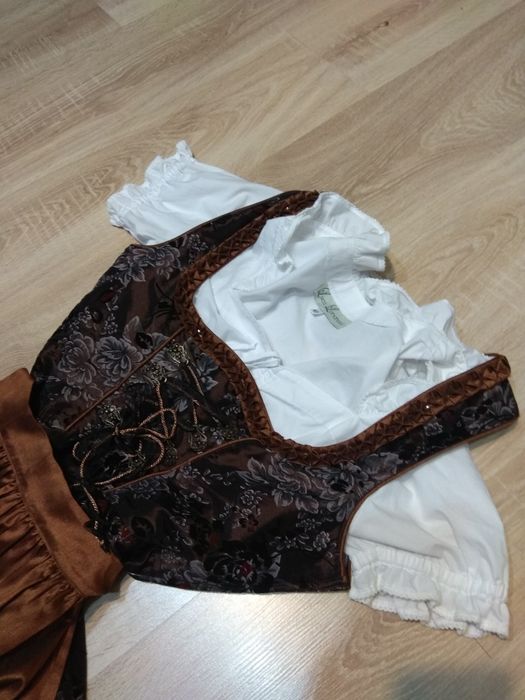 Dirndl Bawaria Oryginalny Strój Sukienka Fartuszek Bluzeczka