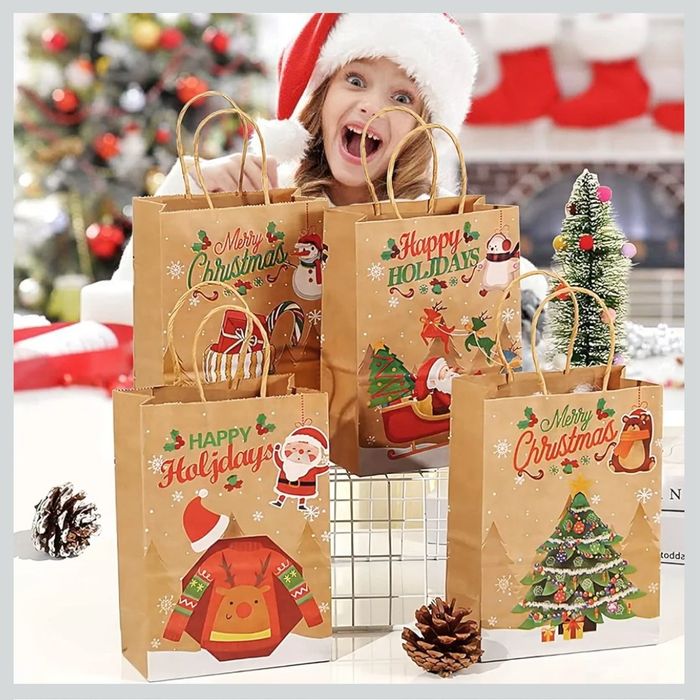 Papierowe torebki prezentowe Bożonarodzeniowe 14szt
