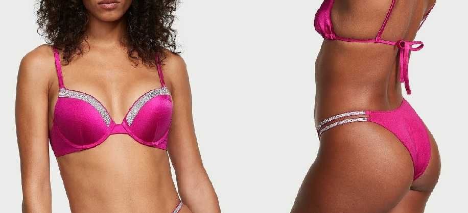 Купальник со стразами Victoria's Secret США. Низ M, верх 70-75 A,А/B