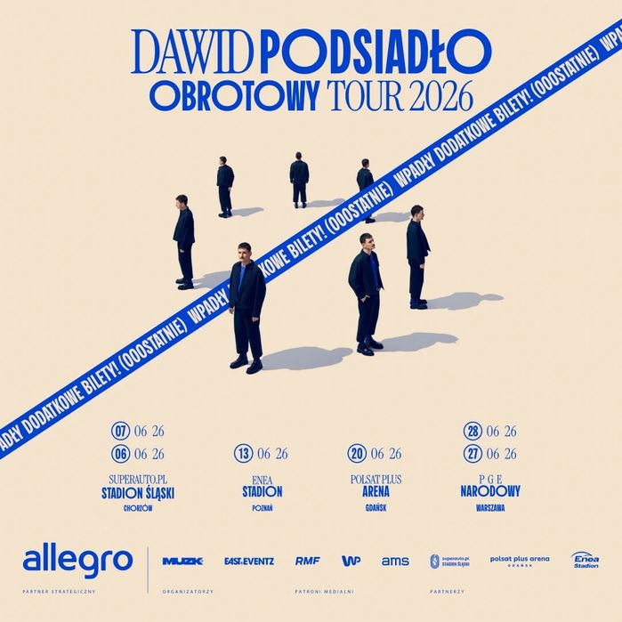 2x bilet Obrotowy Tour Dawid Podsiadło 07.06