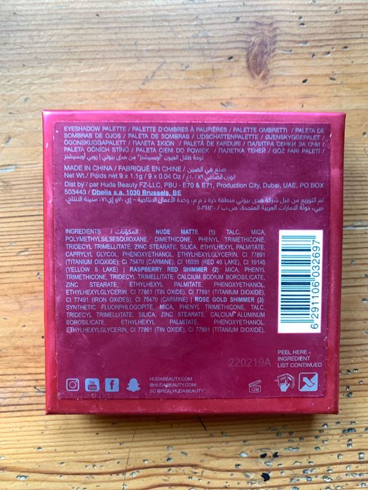 Huda Beauty Ruby Obsessions paleta cieni
