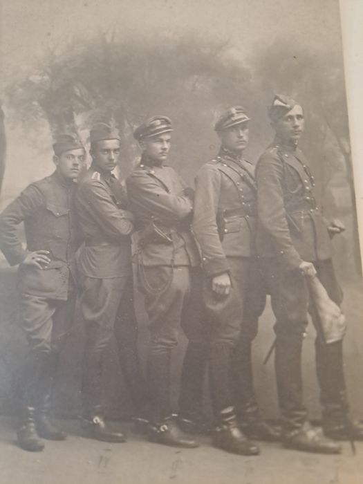 Żołnierze, wojsko 1920 rok. Autografy