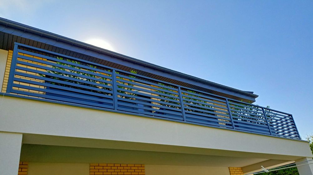 Balustrada Aluminiowa Pozioma Nowoczesna Ogrodzenia pionowe Hubson