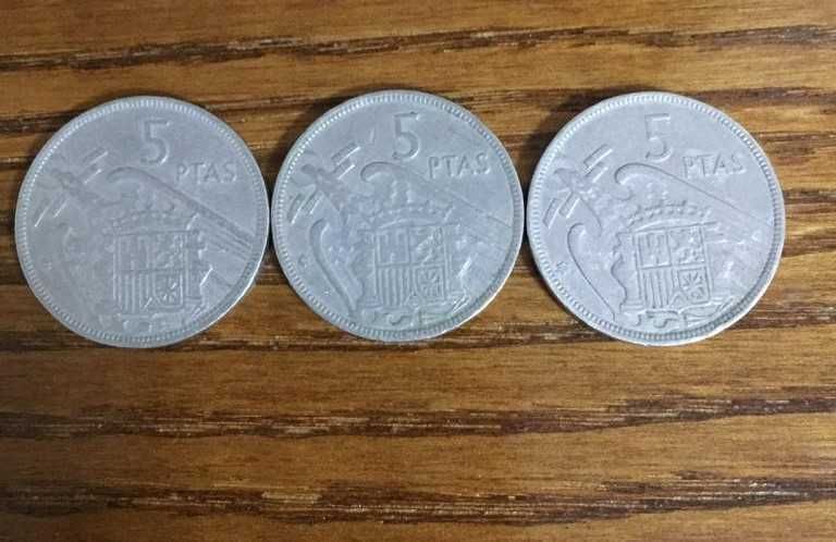 Moedas 5 Pesetas 1957