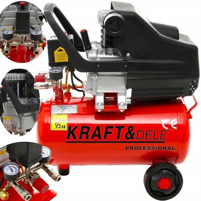 Kompresor olejowy sprężarka powietrza 24l 9 BAR 3,8KM 2850RPM 230V