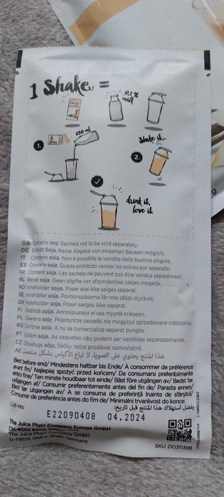 Saszetki 10szt Koktajle szejki Complete Juice Plus+ dieta gratis