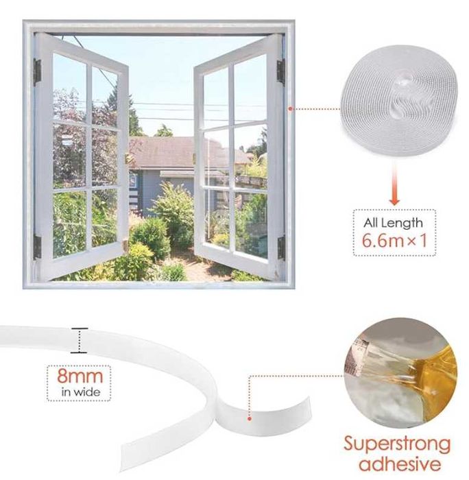 MYCARBON Moskitiera okienna na okno 150 x 180 cm