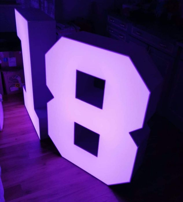 Atrakcje urodzinowe 18, 30, 40 - podświetlane napisy, fotobudka,balony