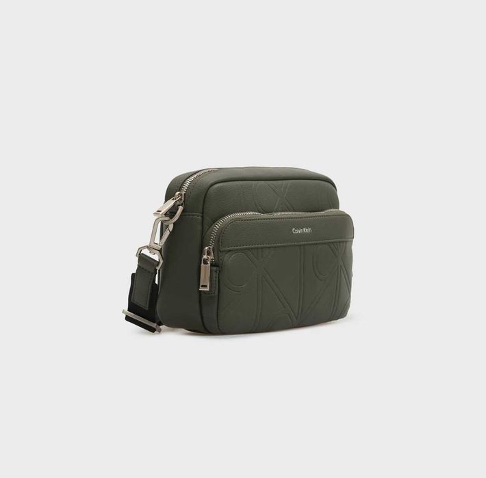 100% ОРИГІНАЛ Calvin Klein Emboss olive monogram crossbody NEW сумка чоловіча через плече оливкова нова колекція 2026