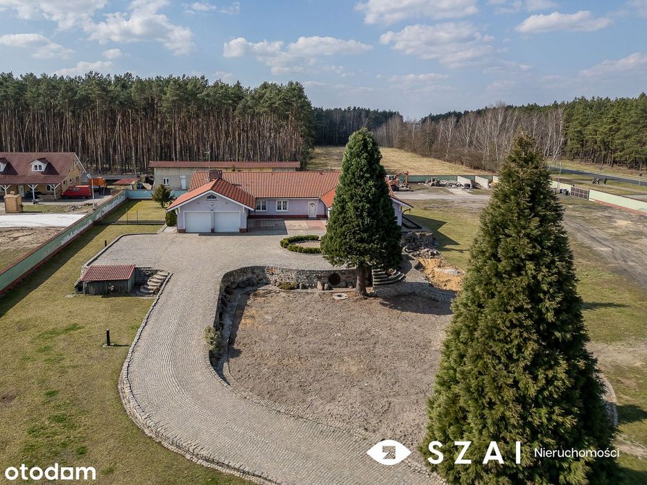 Dom 292,98m2 na dużej działce 8156m2 +budynek biurowo-magazynowy 219m2