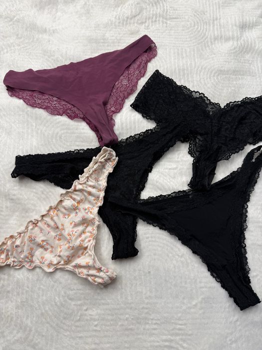 Zestaw majtek stringi 5sztuk H&M rozmiar M poszukiwane modne hit viral