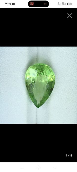 Peridoto Natural 5.30 CT -Certificado IGI-