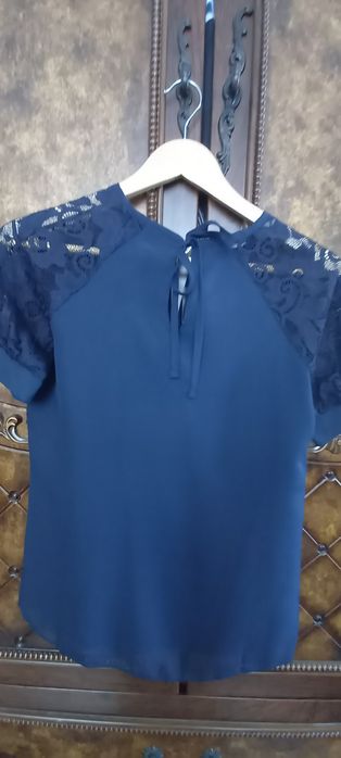 Блуза темно - синя