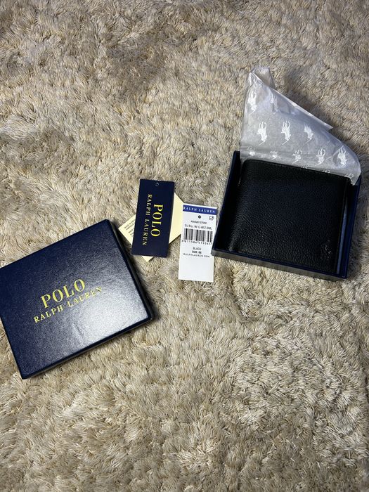 nowy portfel meski skorzany ralph lauren czarny elegancki z metkami