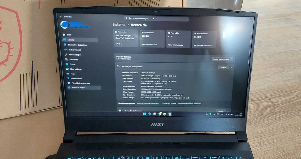 Portátil MSI Pulse GL66 - 12UGSZOK - Máquina!