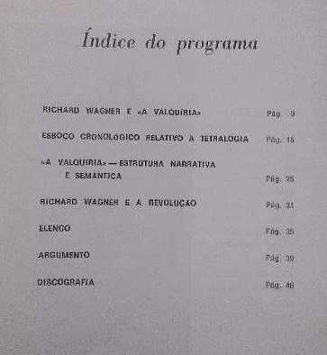 Programa do Teatro Nacional de S. Carlos - Die Walkure – 1981