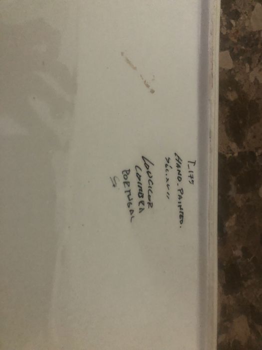 Tabuleiro antigo pintado à mão