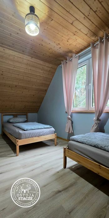 Dom kominek Bania Jacuzzi noclegi Mazury Promocja domek jezioro