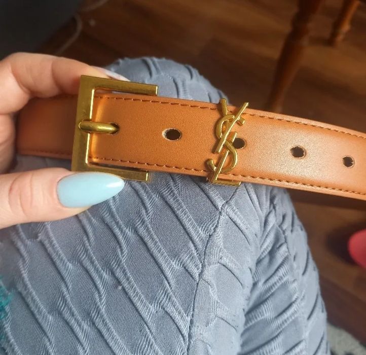 Пояс  ремень бренду yves saint laurent новий коричневий чорний