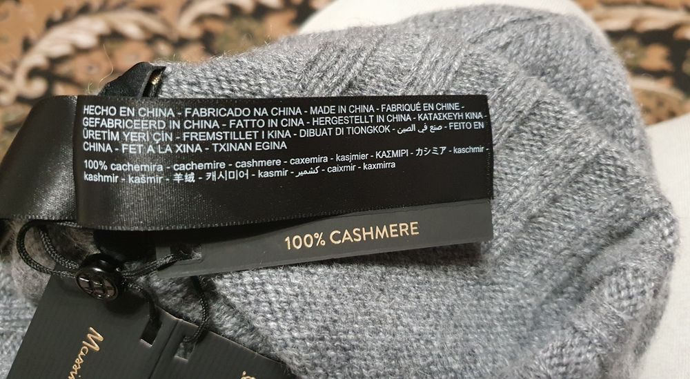 Шапка унисекс Massimo Dutti из 100% кашемира / Шапка чоловіча/ жіноча