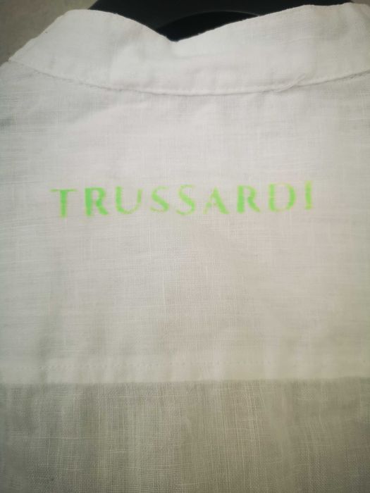 Trussardi biała koszula 100% len r. 158 cm 13-14 lat