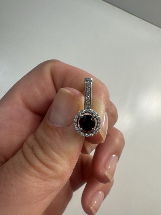 Срібні сережки  з вставками