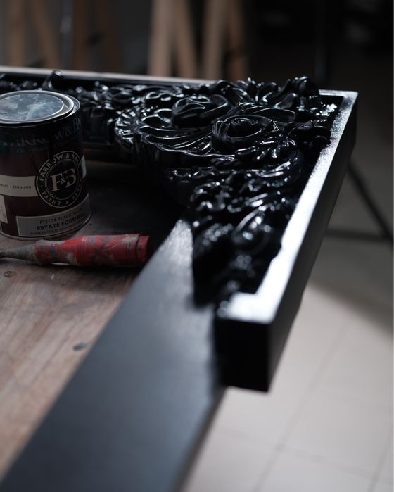 foto em moldura artesanal.