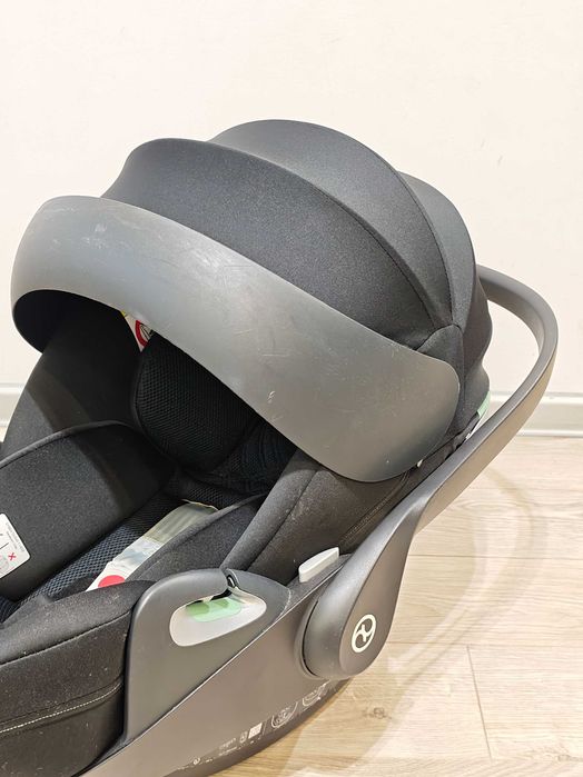 Cybex Cloud T+, czarny, Rozkładany Fotelik samochodowy 0-13 kg nosidło