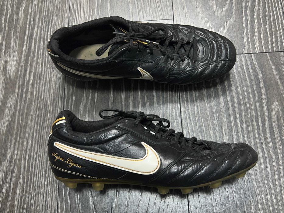 Nike tiempo ronaldinho чоловічі шкіряні копки бутси вінтажні футбольні