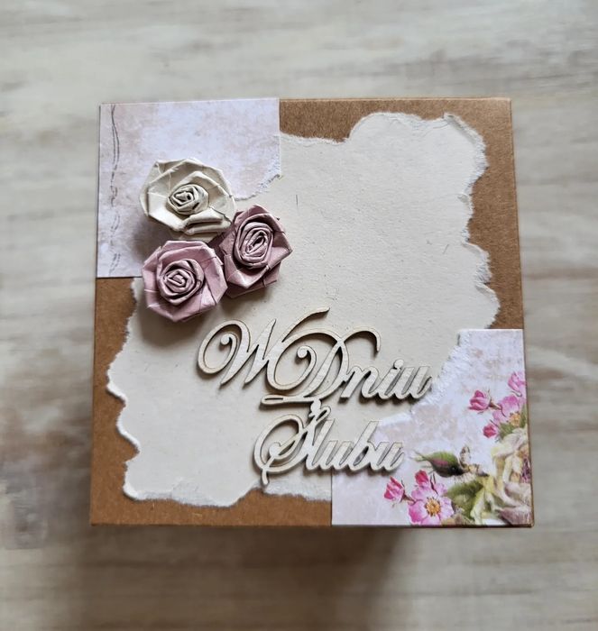 Ślubny explodingbox ręcznie robiony