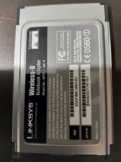 Linksys WiFi b PCMCIA Adapter - PCCard64550505477377121