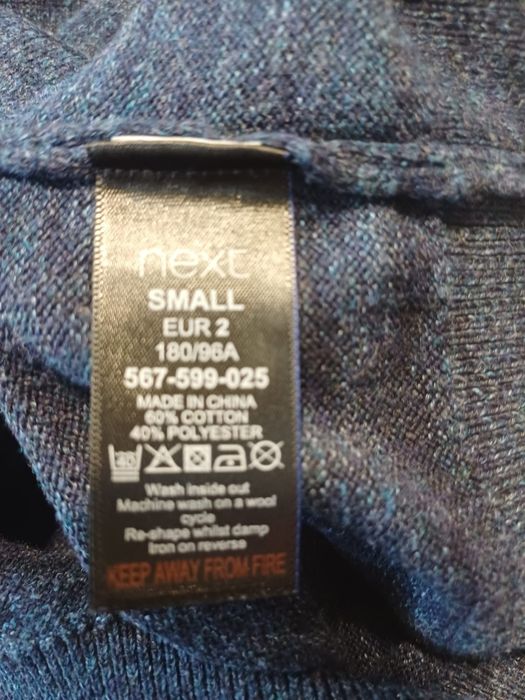 Męski granatowy sweter Next rozm S.