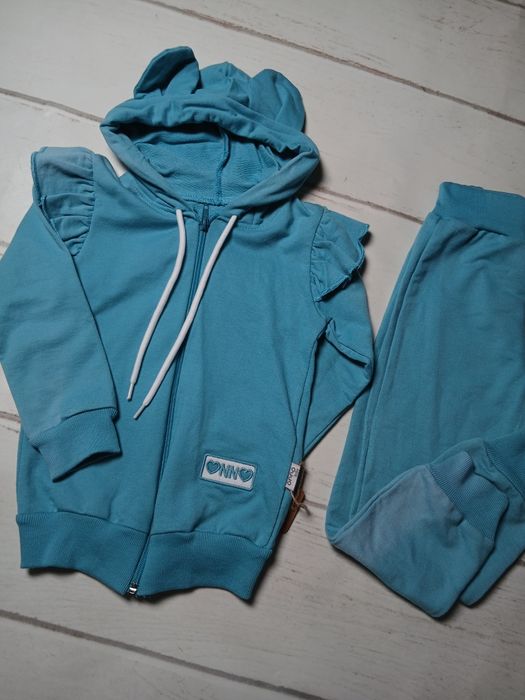 Dres dziewczęcy turkus bluza spodnie onno baby r.104