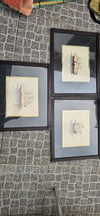 Conjunto de quadros marítimos