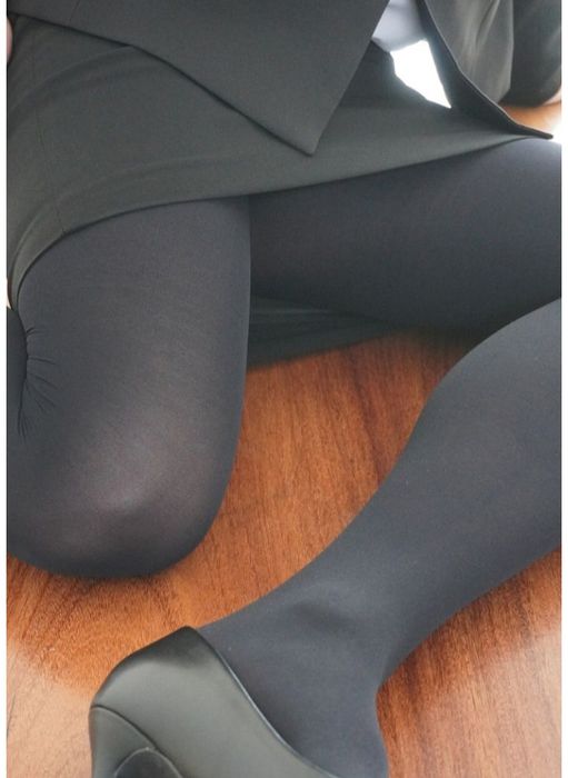 Колготки с микрофиброй, теплые на осень, чёрные, одним лотом