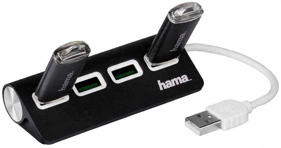 Rozgałęziacz - Hub Hama 1:4 USB 2.0 czarny