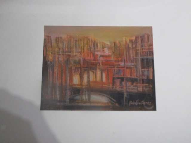 Pintura Pedro Freitas técnica mista sobre papel