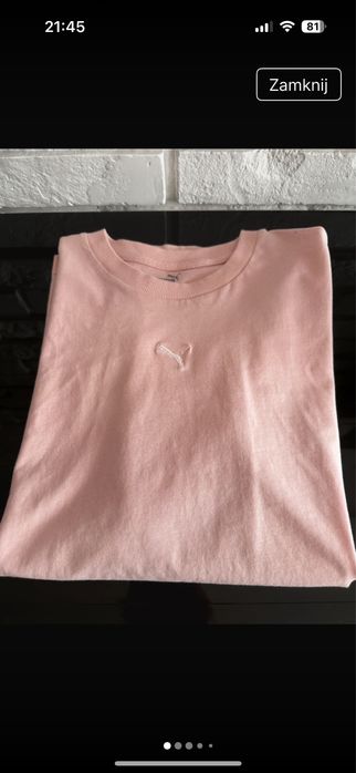Puma tshirt damski rozmiar XS jasno różowy