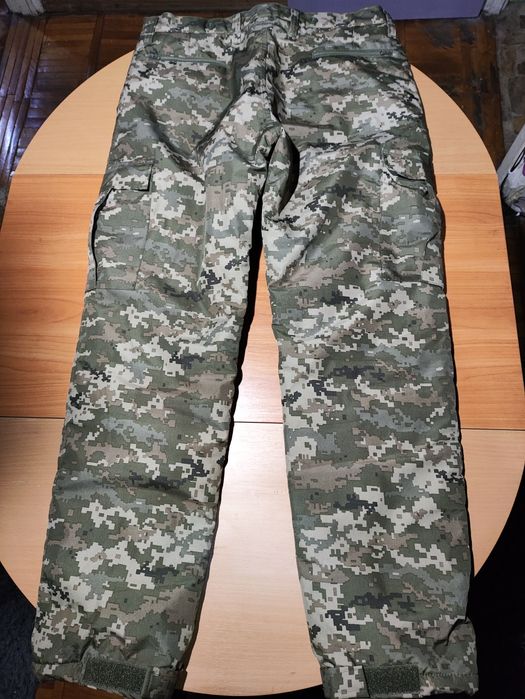 Штани вітровологозахисні, піксель, на флісі