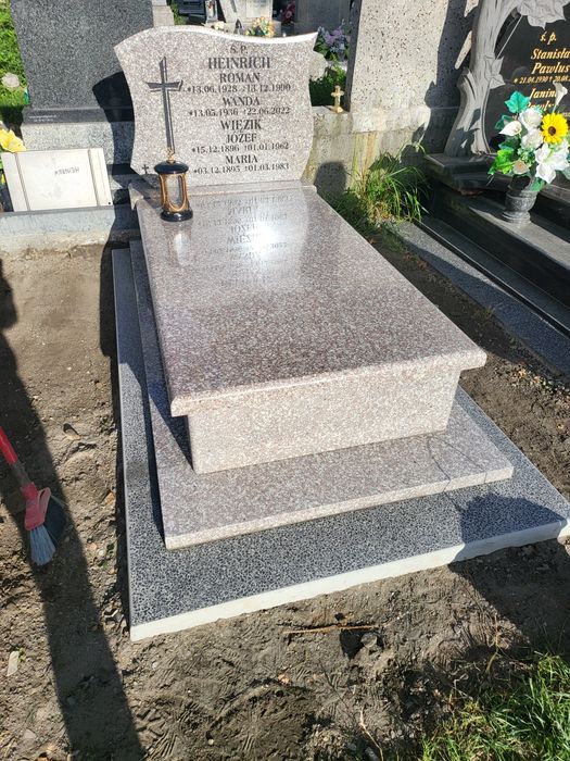 4500 Gliwice  nagrobek 90x190 z montażem z gwarancją Pomnik śląsk