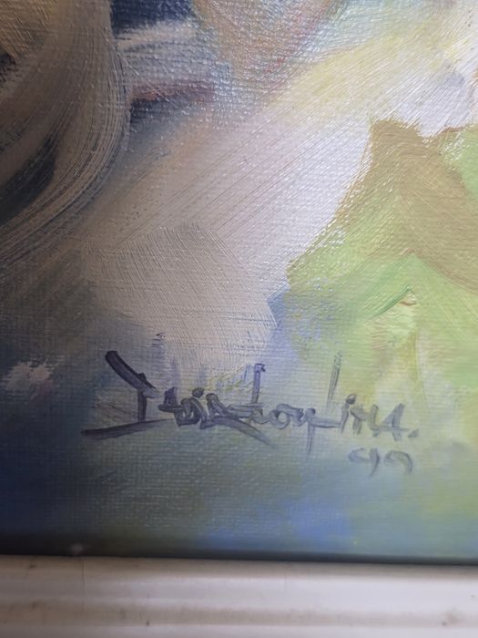 Quadro óleo sob tela (65x80) emoldurado David Levy Lima