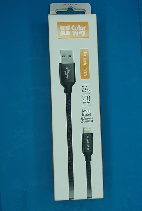 Кабель ColorWay USB - Lightning 2м, новий