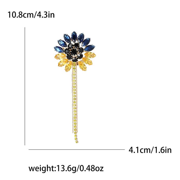 Блискучий страз соняшник на булавцi.