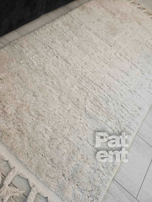 Dywan kremowy dywanik 60x110 kremowy boho z frędzlami miękki