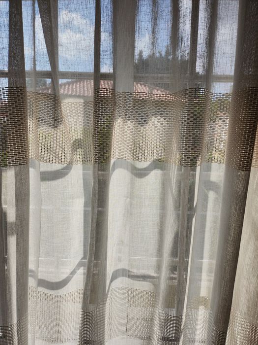 Dois cortinados  transparentes 7,3m largura